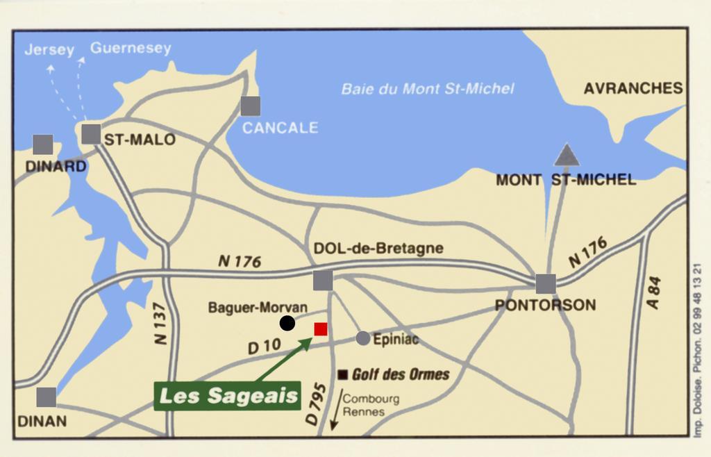 Chambres D'Hotes Les Sageais Baguer-Morvan Exteriör bild
